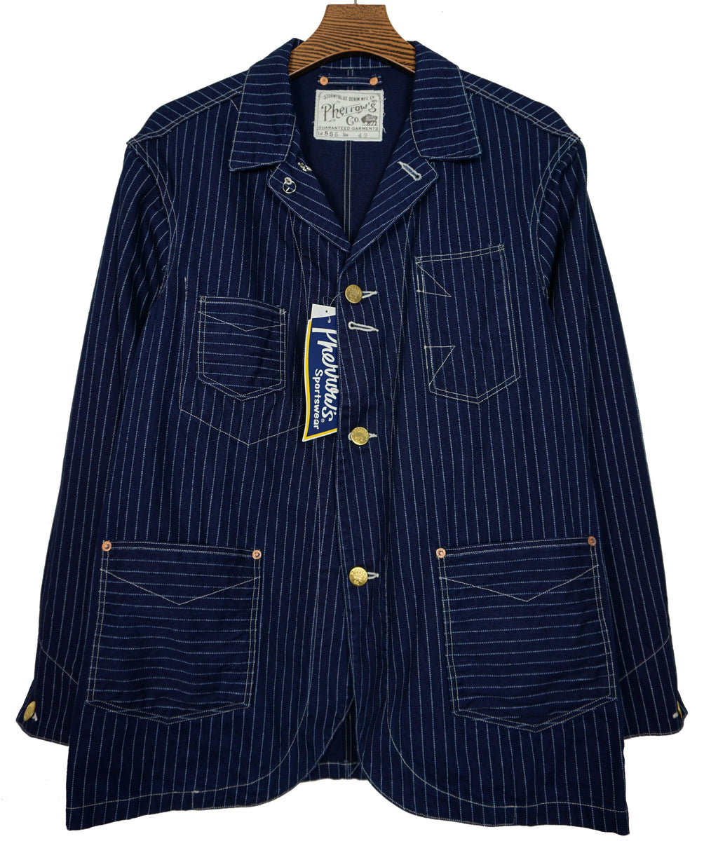 Pherrow's 555CA Chore Jacket Indigo Wabash