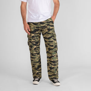 IH-737-TSC , 10oz Sateen Camouflage Cargo Pants - Tiger Stripe