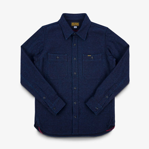 IHSH-397-IND,  21oz Sashiko Work Shirt - Indigo