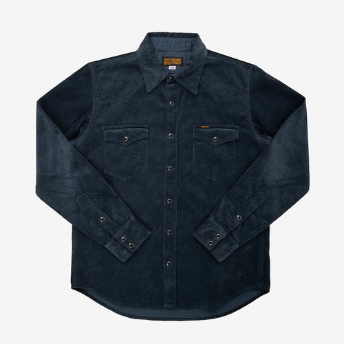 IHSH-398-NAV Iron Heart 11oz Corduroy Western - Navy