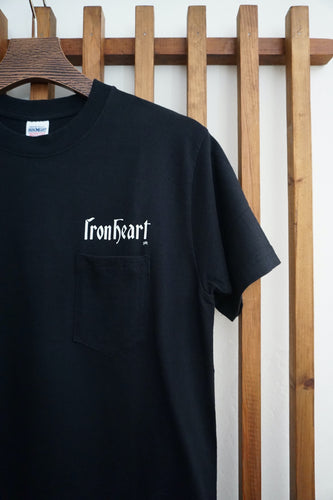 Iron Heart 7.5oz Loopwheel T-Shirt BLACK