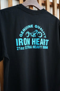 Iron Heart 7.5oz Loopwheel T-Shirt BLACK