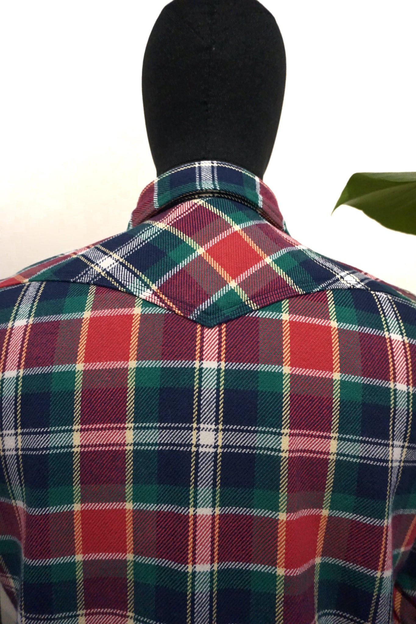Ultra Heavy Flannel Crazy Check Western Shirt - Navy – Aitora Store